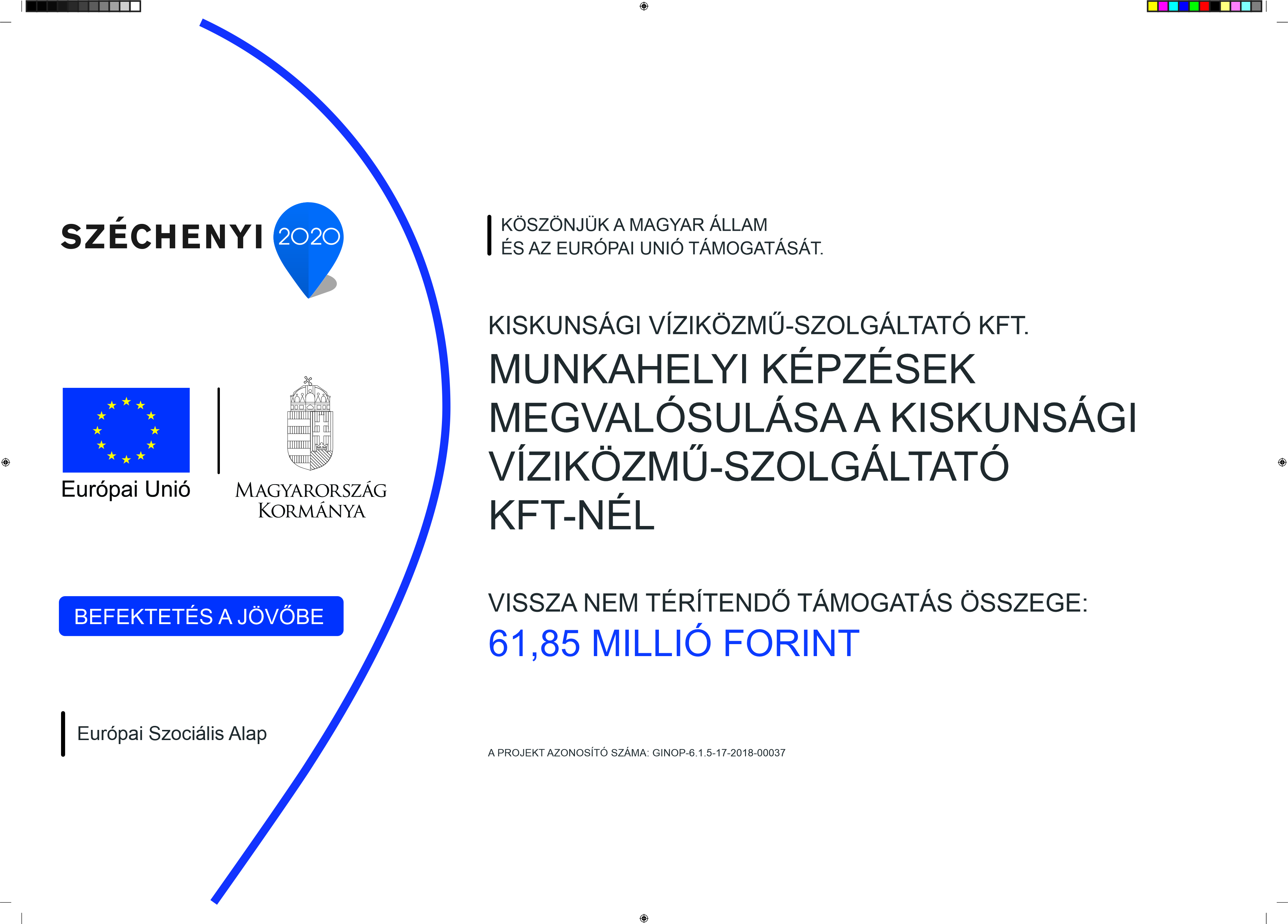 Munkahelyi képzések megvalósulása a Kiskunsági Víziközmű-Szolgáltató Kft-nél